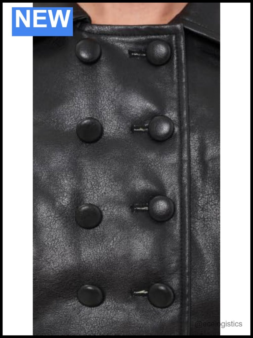 Lioness Women's Faux Leather Double-Breasted Form Jacket - Picture 5 of 5